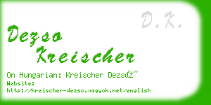 dezso kreischer business card